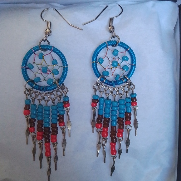 Dreamcatcher Chandelier Earrings - Picture 1 of 6